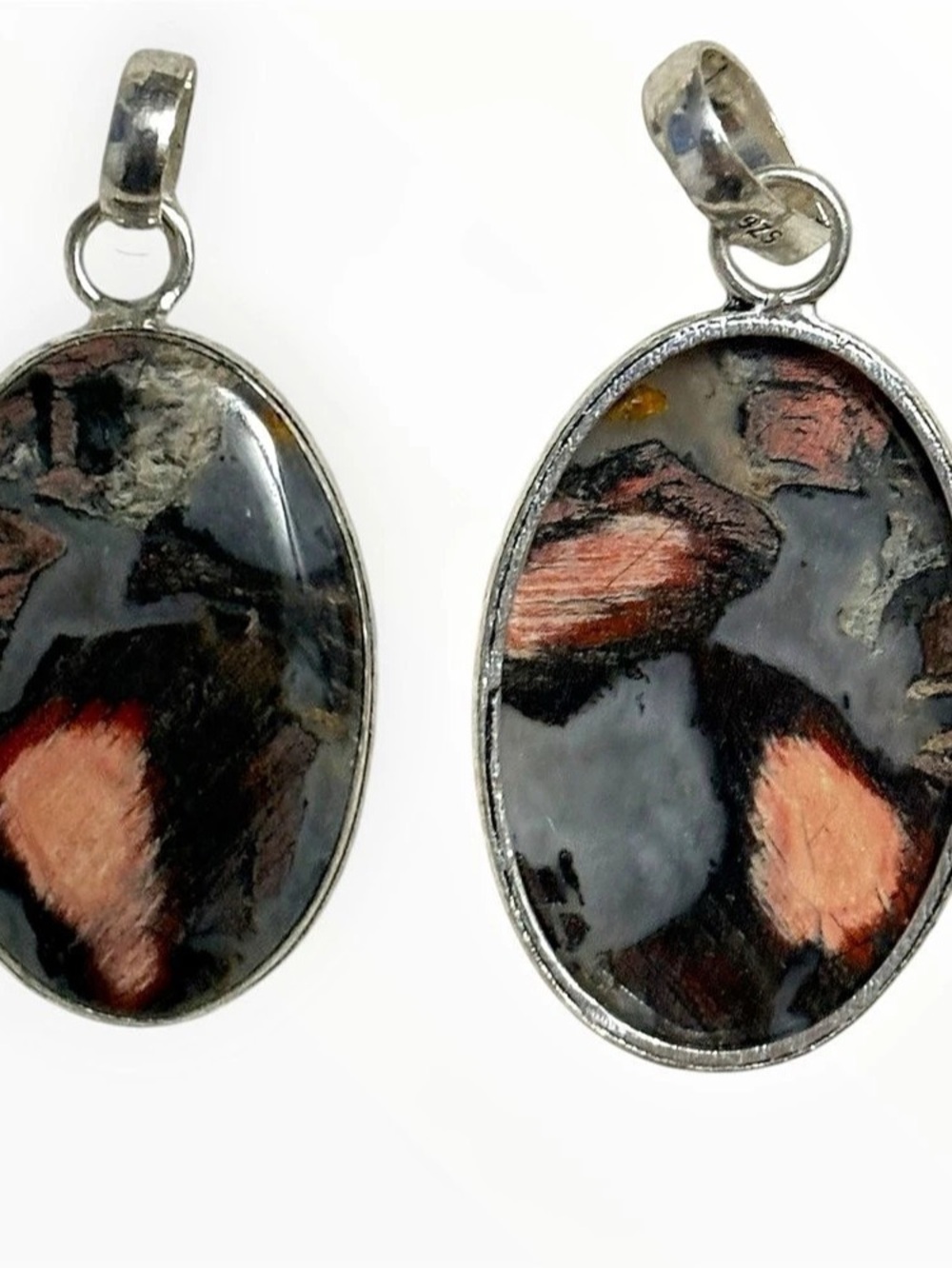 925 Sterling Silver Natural Jasper Pendant Australian/Pilbara